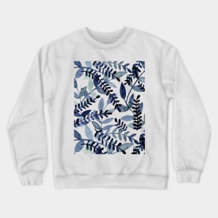 Watercolor branches - indigo Crewneck Sweatshirt